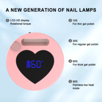 Lampe à ongles UV LED rechargeable 54W, professionnelle, sans fil, séchage rapide, portable, pour salon et domicile