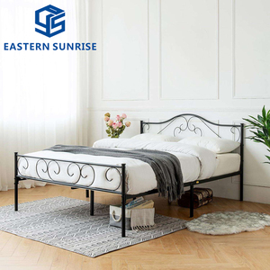 Cadre de lit en métal au design simple <span class=keywords><strong>pour</strong></span> la location, idéal <span class=keywords><strong>pour</strong></span> salon, hôtel, <span class=keywords><strong>chambre</strong></span> <span class=keywords><strong>à</strong></span> coucher, appartement - Product Image 3