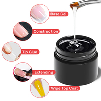 Gel UV professionnel multifonctionnel 5 en 1 pour extensions d'ongles, gels durs transparents
