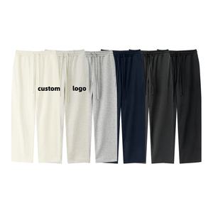 Men's Cotton Sweatpants Elastic Waist Drawstring Casual Loose Fit Midweight Knitted Pants 8 Colors Available - Product Image 1