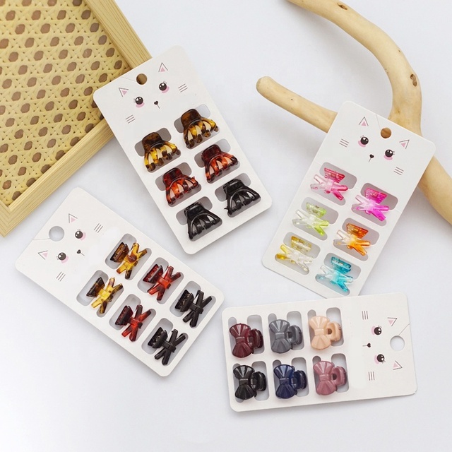 Hot New Mini Hair Claws Set for Kids and Women Wholesale Plastic Hair Clips Small Plastic Hair Claw