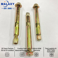 Malaxy M6 M8 M10 Boulon d'ancrage à expansion en acier au carbone zingué, avec manchon d'ancrage à expansion pour béton