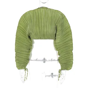 TWOTWINSTYLE เสื้อเบลาส์โชว์สะดือของผู้หญิง,เสื้อทรงหลวมสไตล์ฤดูใบไม้ผลิใหม่ปี2023