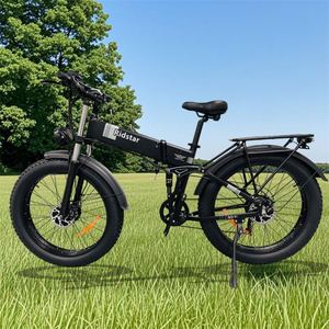 Bicicleta eléctrica plegable de montaña de 26 pulgadas con motor dual y logotipo personalizado, bicicleta eléctrica plegable con neumáticos gruesos para adultos. - Product Image 1