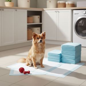 Version d'essai gratuite, tapis absorbant pour chien blanc, 3-5 couches, anti-fuites, grande taille, adapté aux chiens adultes et aux chiots, jetables - Product Image 1