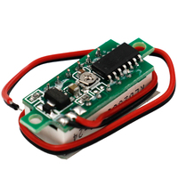 Pengukur Tegangan Digital LCD 0.28 Inci Hot Red DC 2.4V-30V untuk Mobil dan Motor