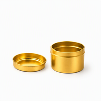 Petite boîte ronde dorée en fer blanc pour l'emballage du thé, boîte métallique en fer blanc pour le stockage du café et des épices, emballage cadeau, boîtes vides