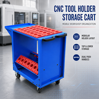 Chariot porte-outils BT30 BT40 BT50 en acier laminé à froid de 1,2 mm, chariot de rangement CNC avec roues
