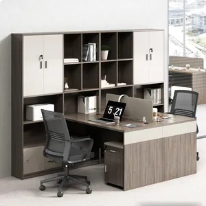 Employee Workstation Co Working Space Furniture Supply Office Modular Two Way Workstation Finance Table
