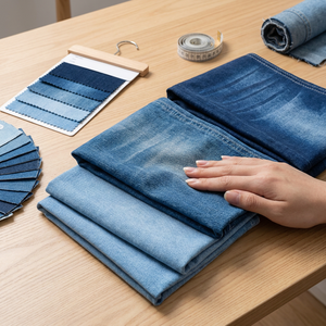 Tela Vaquera Rígida Mercerizada de Ancho Amplio para Producción de Prendas de Primera Calidad, Rollos de Mezclilla para Niños <span class=keywords><strong>y</strong></span> Niñas - Product Image 1