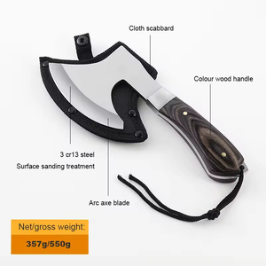 Hache <span class=keywords><strong>de</strong></span> camping professionnelle pour l'extérieur, la survie, la <span class=keywords><strong>chasse</strong></span>, le bricolage, <span class=keywords><strong>de</strong></span> qualité industrielle, mini hachette portable avec étui, acier à haute teneur en carbone - Product Image 1