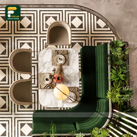 Diseño Interior de Cafetería Ecológico y Personalizado, Estilo Floral con Temática Verde, Diseño de Asientos Moderno, Iluminación LED Natural
