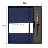 Logo personnalisé Papeterie de bureau Business luxe en cuir Coffret cadeau avec stylo