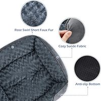 Grand lit pour chien pour chiens de grande/moyenne/petite taille, rectangulaire, lavable, orthopédique, doux, portable, toutes saisons, lit pour chiot, durable, antidérapant