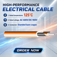 Câble haute tension blindé 1500V DC, gaine XLPE 125 degrés, fil de cuivre nu flexible pour batterie et moteur de véhicule électrique