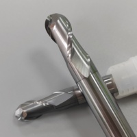 Fraise à bout sphérique en carbure monobloc HRC55/HRC65, 2 dents, revêtement TiCN, outil de fraisage CNC pour le traitement des moules en acier, OEM Pulstool