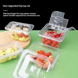 Cay nóng thân thiện với môi PC nhựa trong suốt thực phẩm container với nắp cho bên sử dụng rau thương mại phần hộp - Product Image 3