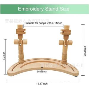 Wooden Embroidery Frame Round Adjustable Cross Stitch <b>Stand</b> Household Craft Tool - Product Image 4