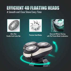 Kit de Afeitado Multifuncional 4 en 1, Afeitadora Eléctrica Recargable USB, Afeitadora Rotativa Impermeable de Triple Cuchilla para Hombre - Product Image 6