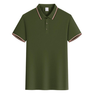 Polo Shirt Short Sleeve Solid Color Polyester Poplin Daily Wear Uniform - Product Image 2