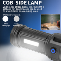 COB 12 * LED lampe de poche extérieure batterie intégrée haute lumen torche aimant Clip côté COB lumière étanche ABS pour travail réparation Garage