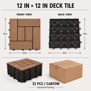Wpc Interlocking Floor <strong>Tiles</strong> 12" X 12" <strong>Plastic</strong> Wood Wpc Diy <strong>Decking</strong> <strong>Tile</strong> Wpc Outdoor Garden Used Patio <strong>Tiles</strong> - Product Image 3