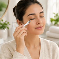 Aplicador de Crema para Ojos KINWONG, Varita Metálica Masajeadora Gua Sha para Ojos, Reduce la Hinchazón, Líneas Finas y Ojeras, Venta al Por Mayor OEM