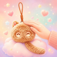 Gantungan Kunci Boneka AI, Mainan Boneka Interaktif dengan Ekspresi Lembut dan Sentuhan Responsif untuk Anak Usia 5-7 Tahun, Hadiah