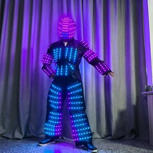 Traje <span class=keywords><strong>de</strong></span> actuación RGB transfronterizo, traje brillante LED, fiesta, barra <span class=keywords><strong>de</strong></span> baile Electro-Man, accesorio <span class=keywords><strong>de</strong></span> ambiente KTV, <span class=keywords><strong>ropa</strong></span> brillante - Product Image 1