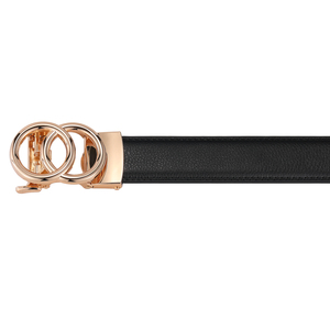 <span class=keywords><strong>Ceinture</strong></span> pour <span class=keywords><strong>femme</strong></span> en cuir de vache blanc, marron, noir, à boucle <span class=keywords><strong>automatique</strong></span> en alliage à double anneau, logo personnalisé, classique, décontractée, tendance - Product Image 5
