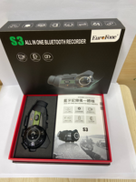  Talkie-walkie, Intercom Moto avec caméra, Étanche IP65, 2 voies 1000M, Lecture de musique, Guide vocal GPS, Radio FM