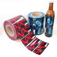 Etiqueta Adhesiva de Vinilo Esmerilado con Recubrimiento de Aceite de Alto Brillo y Protección UV, Rollo de Etiquetas Flexográficas para Botellas de Agua y Bebidas