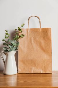 Eco-Friendly Recyclable Kraft Brown Paper <b>Bags</b> with Handles Custom Logo Printing Classic Style for Supermarket Use Promotions - Product Image 2