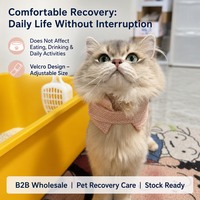 Collier éthelien souple pour chats et chiens après chirurgie, anti-léchage et anti-morsure, cône de récupération réglable, protecteur de cou respirant