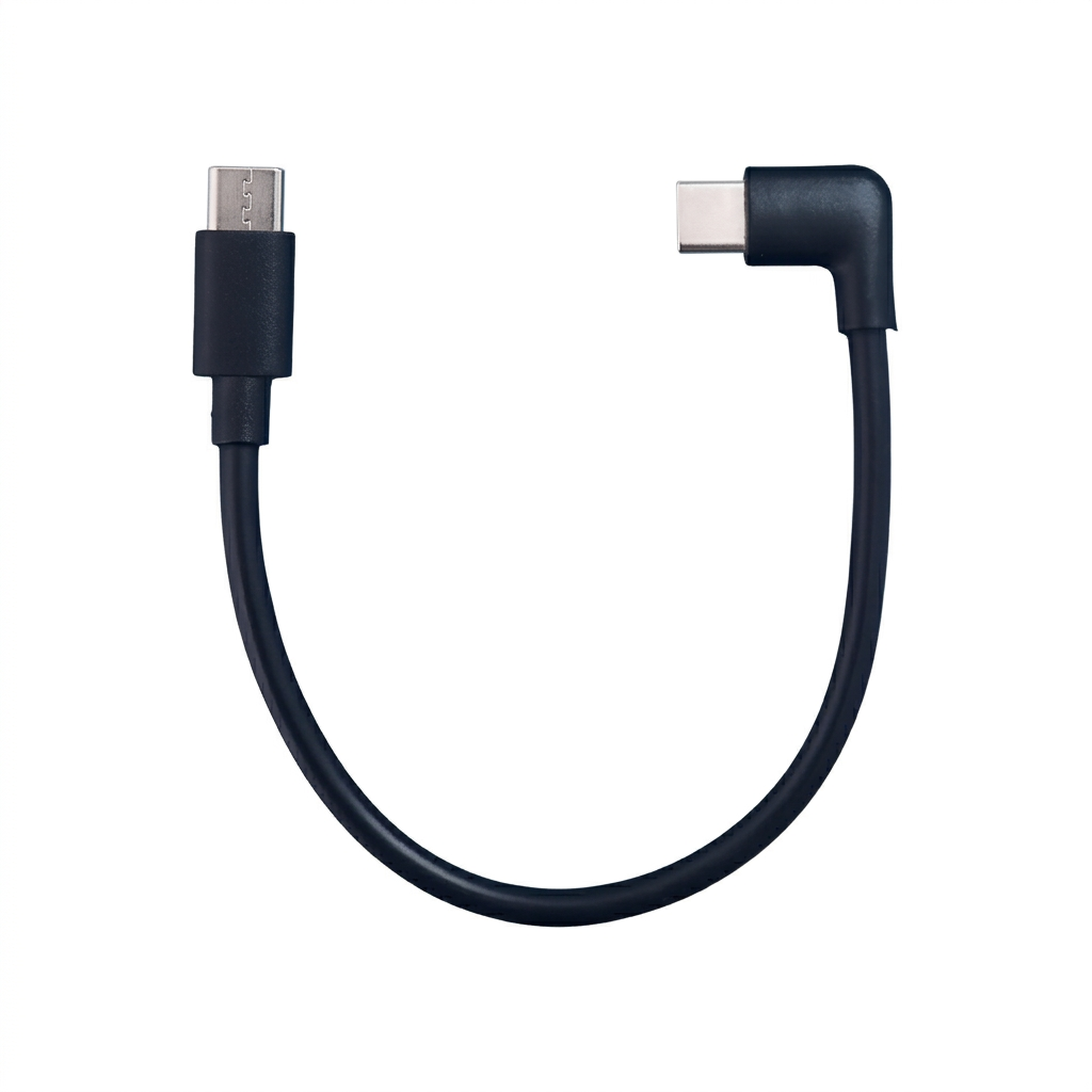 90 Degree Right Angle USBC to USB C Short 15cm Type C Elbow Charging Cord Fast Charge Data Sync Cable Phone Laptop Tablet · image 1