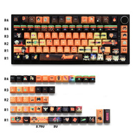 Dye-Sub Anime Theme Keycaps Pbt 129 Keys Cherry Keycap for Mx Switch GK64/84/87/96/104/108/980 Mechanical Keyboard