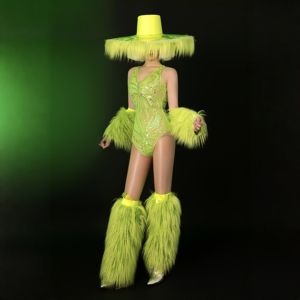 Disfraz de <span class=keywords><strong>Grinch</strong></span> Navideño para Cosplay, <span class=keywords><strong>Traje</strong></span> de Monstruo Peludo con Falda para Representaciones Escénicas, Disfraz de Halloween - Product Image 5