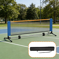 Red de Pickleball de 22 pies de Ancho con Soporte de Hierro Resistente y Diseño Anti-Inclinación, Suministros para Competencia