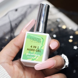 Unigel Wholesale Private Label <span class=keywords><strong>4</strong></span> in1IBD LED/UV-Struktur Hard Build Gel einweichen - Product Image 1