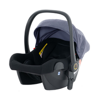 Poussette 3-en-1 personnalisable avec siège auto et berceau, pliage à une main, en métal durable, 4 roues, capacité de charge de 20 kg pour