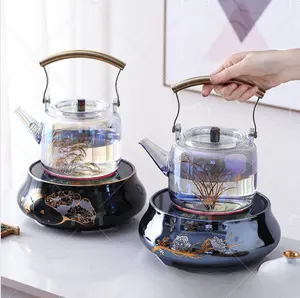 Легкое роскошное стеклянное высокотемпературное заваривание чая с фильтром разделением воды на одного человека с чайным набором из кунг-фу цветка Тэ