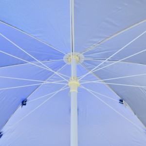 Sombrilla de Jardín de 120 cm 130 cm con Revestimiento Plateado, Protección Solar UPF50+, Impermeable, Resistente al Viento, Poste Ajustable, para Patio, Camping - Product Image 2