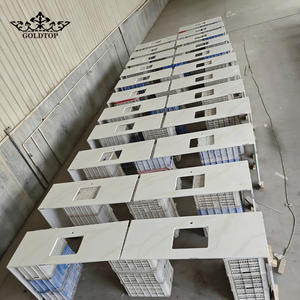 5059ขัดเงาหรูหรา Goltops calacatta Paris เคาน์เตอร์ควอทซ์และท็อปส์ซูโต๊ะพื้นผิวที่ทันสมัยพรีเมี่ยมสำหรับห้องครัวและห้องน้ำ - Product Image 4