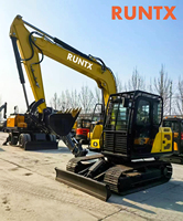 Excavatrice sur chenilles RUNTX 7.5T, machine de terrassement hydraulique avec cabine climatisée pour travaux municipaux