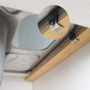 <span class=keywords><strong>TALEA</strong></span> Clip de Fijación de Fregadero Integrado con Tornillo; Accesorios de Fregadero de Cocina; Clip de Fijación de Armario de Cocina con Tornillo de Acero Moderno 70mm - Product Image 6