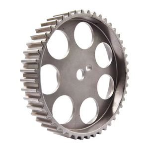 Precisione in alluminio lavorato a CNC 49 denti sperone pompa olio carrucola componente in metallo anodizzato grigio personalizzato - Product Image 5