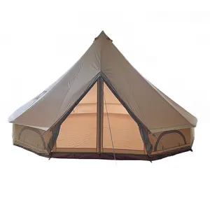 ACOME OEM新设计防水户外棉7m 6m铃铛帐篷户外帆布露营帐篷