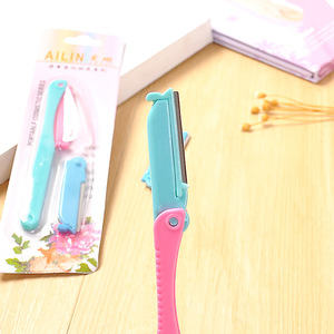 Recortador de cejas plegable Yi Xiaofan con cuchillas reemplazables, herramienta de modelado profesional de plástico con punta inclinada para maquillaje de belleza para mujeres - Product Image 4