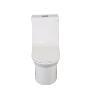 WC monobloc en céramique à chasse cyclonique, à poser au sol, pour salle de bain et hôtel - Product Image 2