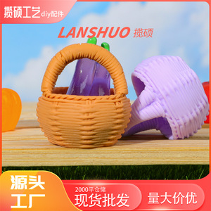 Mini Resin 3D Flower Basket Charms Colorful Handheld DIY Keychain Pendant Gift Accessory - Product Image 4